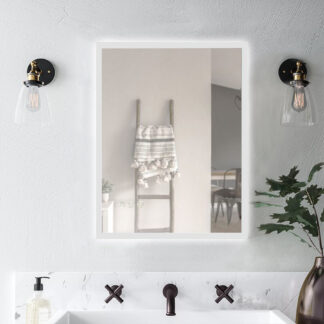 Rectangle Frameless  Touch Control ORTONBATH™ IP67 Diammable  LED Bathroom Vanity Mirror