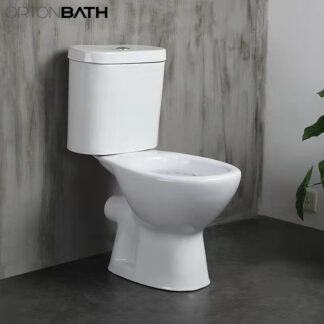 Two-Piece Round Bowl Wash Down Nigeria Africa France Economical Cheap Bathroom Toilet ORTONBATH™ Dual-Flush 3/6L PER FLUSH