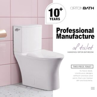 Two-Piece Elongated Toilet ORTONBATH™ Dual-Flush 3/6L PER FLUSH