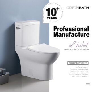 CUPC Two-Piece Elongated Toilet ORTONBATH™ Side bar Lever single flush