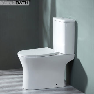 Hot Selling Traditional Europe Back To wall Two-Piece Rimless Toilet ORTONBATH™ Dual-Flush 4/6L PER FLUSH  OTL0012