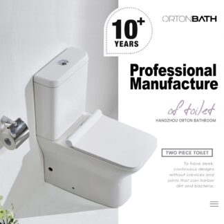 Hot Selling Traditional Europe Back To wall Two-Piece Rimless Toilet ORTONBATH™ Dual-Flush 4/6L PER FLUSH  OTK12249B