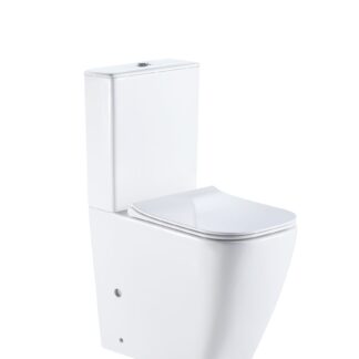 Two-Piece Square Bowl Elegant Europe Australia Rimless Toilet ORTONBATH™ Dual-Flush 3/5L PER FLUSH