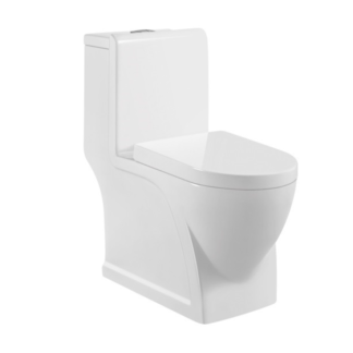 Middle East WC BATHROOM One-Piece Square Bowl Toilet ORTONBATH™ Dual-Flush 4/6L PER FLUSH OTSJ038 P TRAP 180MM S TRAP 250MM WITH SEAT COVER