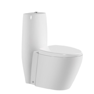 Middle East WC BATHROOM One-Piece Round Bowl Toilet ORTONBATH™ Dual-Flush 4/6L PER FLUSH OTSJ022 P TRAP 180MM S TRAP 250MM WITH SEAT COVER