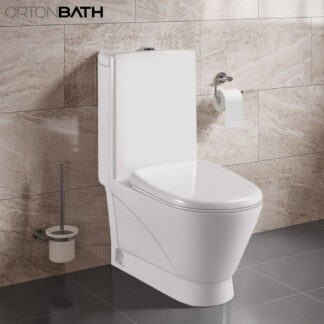 Middle East One-Piece Round Bowl North Africa Toilet ORTONBATH™ Dual-Flush 4/6L PER FLUSH OTSJ009 P TRAP 180MM S TRAP 250MM