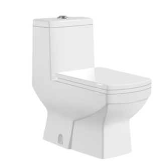 Middle East Tall tank WC BATHROOM One-Piece Round Bowl Toilet ORTONBATH™ Dual-Flush 4/6L PER FLUSH OTSJ046 P TRAP 180MM S TRAP 250MM WITH SEAT COVER