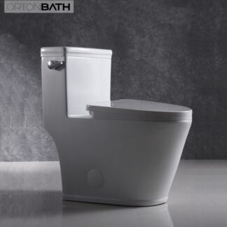 CUPC WATER SENSE MAP High Efficiency One-Piece Elongated Toilet ORTONBATH™ Single Flush 4.8L 1.28gpf PER FLUSH