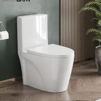 Latin America WC Bathroom Inodoro banos sanitario One-Piece Elongated Toilet ORTONBATH™ Dual-Flush 3.3/4.8L PER FLUSH OTOPZ004