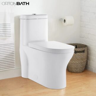 Latin America WC Bathroom Inodoro banos sanitario One-Piece Elongated Toilet ORTONBATH™ Dual-Flush 3.3/4.8L PER FLUSH OTOPZ003