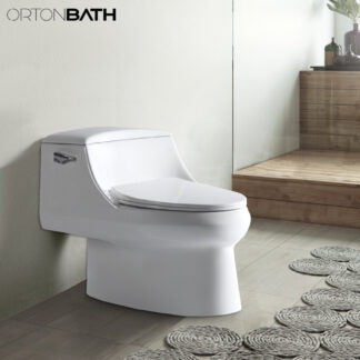 WC Bathroom Water Closet One-Piece Elongated Toilet ORTONBATH™ Dual-Flush 3/6L PER FLUSH OTV2045