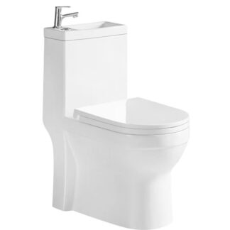 WC Bathroom Water Closet Toilet with hand wash basin One-Piece Elongated Toilet ORTONBATH™ Dual-Flush 3/6L PER FLUSH OTHF001