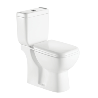Two-Piece Rectangular Bowl Wash Down Nigeria Africa Economical Cheap Bathroom Toilet ORTONBATH™ Dual-Flush 3/6L PER FLUSH