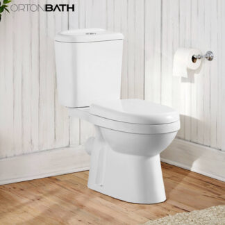 Two-Piece Round Bowl Water Closet Wash Down WC Nigeria Africa Economical Cheap Bathroom Toilet ORTONBATH™ Dual-Flush 3/6L PER FLUSH