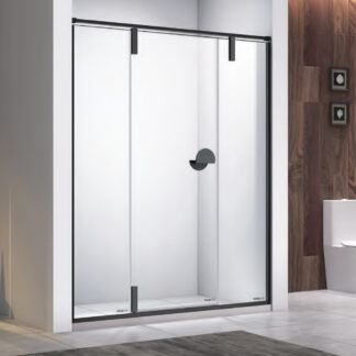 ORTONBATH™ Frameless Sliding Polished Chrome soft close Shower Door(Clear Glass) OTHSD003