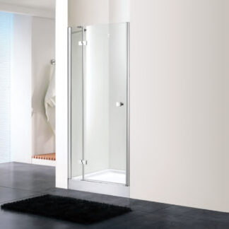 ORTONBATH™ Frameless Sliding Polished Chrome soft close Shower Door(Clear Glass) OTHSD015