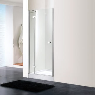 ORTONBATH™ Frameless Sliding Polished Chrome soft close Shower Door(Clear Glass) OTHSD017
