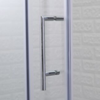ORTONBATH™ Frameless Sliding Polished Chrome soft close Shower Door(Clear Glass) OTPSD002