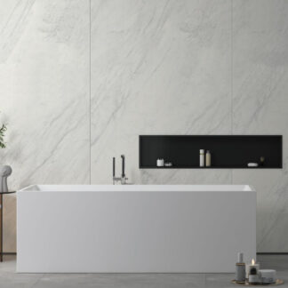ORTONBATH™ Acrylic Freestanding Contemporary Soaking Bathtub with overflow white  OTAR1500