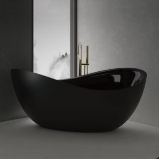 ORTONBATH™ Acrylic Freestanding Contemporary Soaking Bathtub with overflow white  OTBI1800