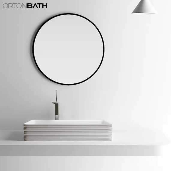 Ortonbath Hotel Design Mat Black Round Art Basin Countertop Mat Color Sink  - China Above Counter Basin, Bathroom Furniture