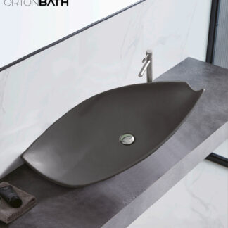 ORTONBATH™ Hot Selling Modern Oval Above Counter Art mat black Basin Vanity Washbasin Sink Wash Basin