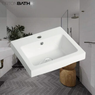 ORTONBATH™ Deep Bathroom Drop In Hair Salon Hand Wash Basin vanity Ceramic wash hand basin with cheap price drop in ceramic basin