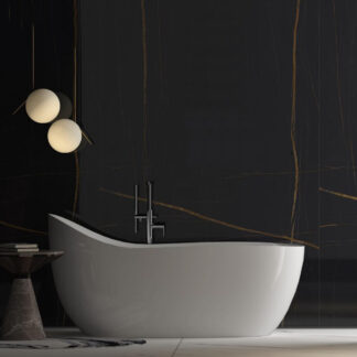 ORTONBATH™ Acrylic Freestanding Contemporary Soaking Bathtub with overflow white  OTGI1700