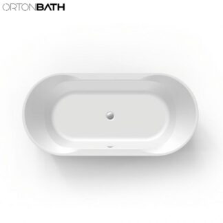 ORTONBATH™ Acrylic Freestanding Contemporary Soaking Bathtub with overflow white  OTMS1500