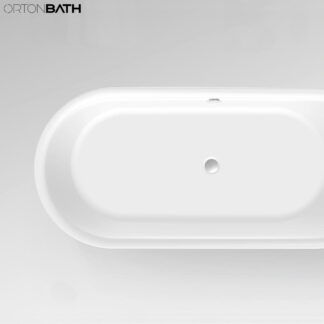ORTONBATH™ Acrylic Freestanding Contemporary Soaking Bathtub with overflow white  OTOL1800