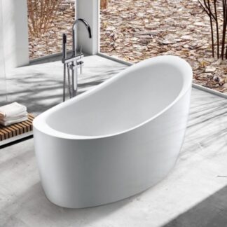 ORTONBATH™ Acrylic Freestanding Contemporary Soaking Bathtub with overflow white   OT1375