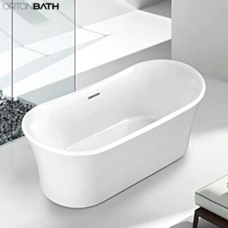 ORTONBATH™ Acrylic Freestanding Contemporary Soaking Bathtub with overflow white  OT1847