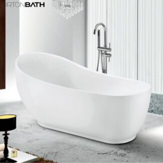 ORTONBATH™ Acrylic Freestanding Contemporary Soaking Bathtub with overflow white  OT1883