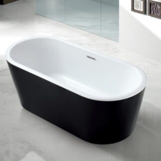 ORTONBATH™ Acrylic Freestanding Contemporary Soaking Bathtub with overflow white OT1891BB