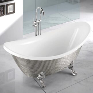 ORTONBATH™ Acrylic Freestanding Contemporary Soaking Bathtub with overflow white  OT1896YT