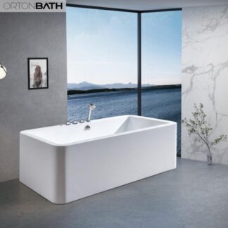 ORTONBATH™ Acrylic Freestanding Contemporary Soaking Bathtub with overflow white  OT3636P