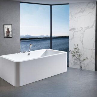 ORTONBATH™ Acrylic Freestanding Contemporary Soaking Bathtub with overflow white  OT3636P