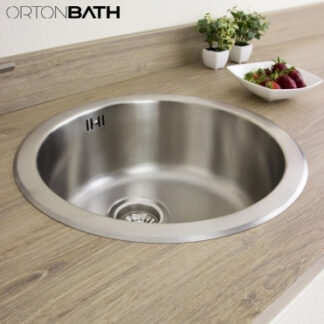 ORTONBATH™ Stainless Steel 16 Gauge Kitchen Sink Handmade 16-inch Undermount Single Bowl OTA4242