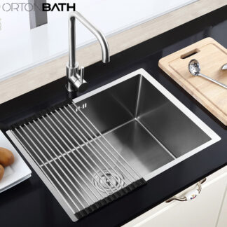 ORTONBATH™ Stainless Steel 16 Gauge Kitchen Sink Handmade 16-inch Undermount Single Bowl OTA5843