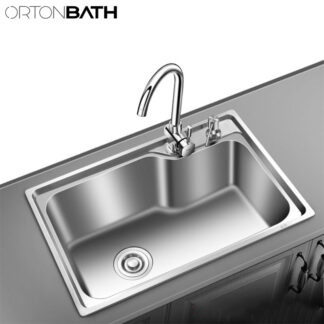 ORTONBATH™ Stainless Steel 16 Gauge Kitchen Sink Handmade 16-inch Undermount Single Bowl OTA6844