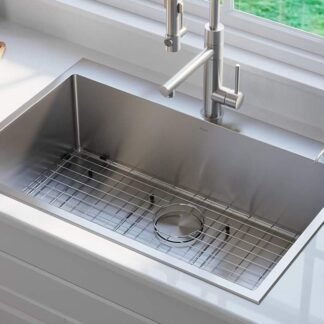 ORTONBATH™ Stainless Steel 16 Gauge Kitchen Sink Handmade 16-inch Undermount Single Bowl OTA7045H