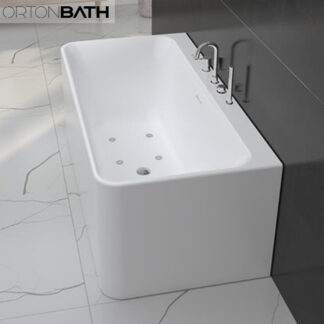 ORTONBATH™ Acrylic Freestanding Contemporary Soaking Bathtub with overflow white  OTBARW001