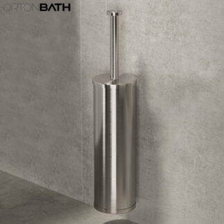 ORTONBATH™ Stainless Steel 14.75in. H Free Standing Toilet Brush and Holder OTBH441