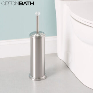 ORTONBATH™ Stainless Steel 14.75in. H Free Standing Toilet Brush and Holder OTBH477