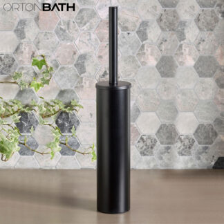 ORTONBATH™ Stainless Steel 14.75in. H Free Standing Toilet Brush and Holder OTBH482B