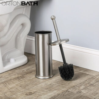 ORTONBATH™ Stainless Steel 14.75in. H Free Standing Toilet Brush and Holder OTBH483