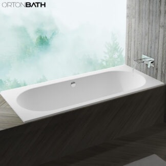 ORTONBATH™ Acrylic Freestanding Contemporary Soaking Bathtub with overflow white  OTBS001