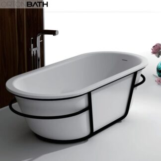 ORTONBATH™ Freestanding Soaking Solid Surface Bathtub   OTBT185