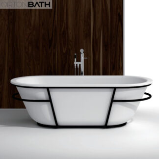 ORTONBATH™ Freestanding Soaking Solid Surface Bathtub   OTBT185