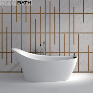 ORTONBATH™ Freestanding Soaking Solid Surface Bathtub   OTBT193